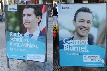 ÖVP Sebastian Kurz und Gernot Blümel zur Nationalratswahl 2019